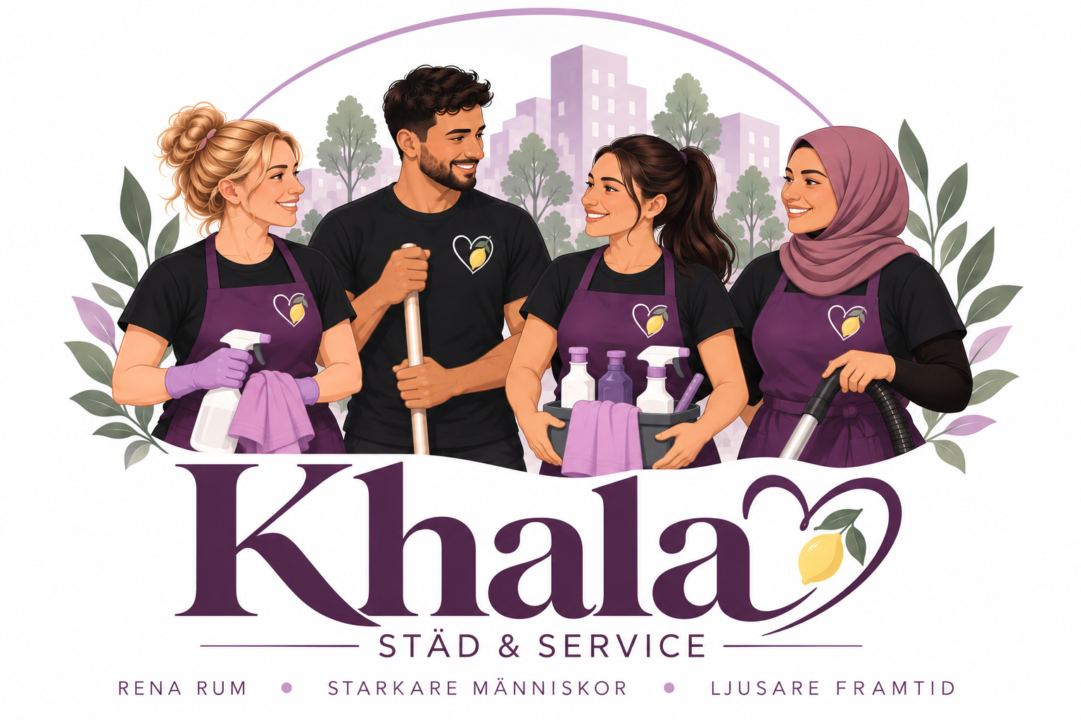 Teamet på Khala Städ & Service — Rena rum, starkare människor, ljusare framtid